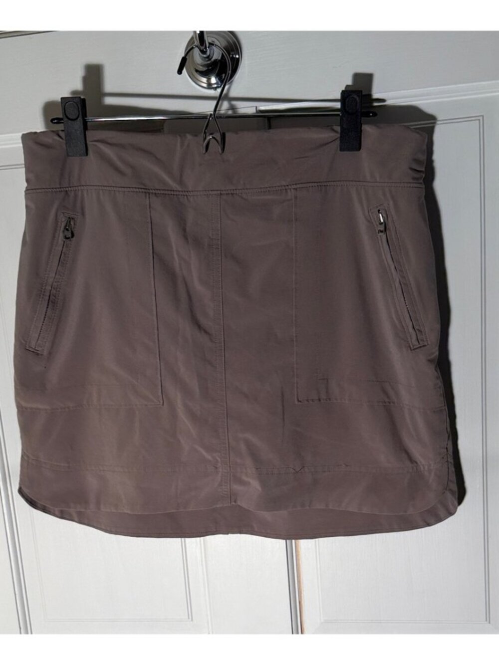 Gray Stretch Active Skort with Elastic Waist, Size 10